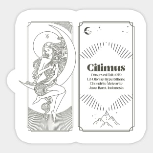 Meteorite Collector "Observed Fall: Cilimus" Meteorite Sticker